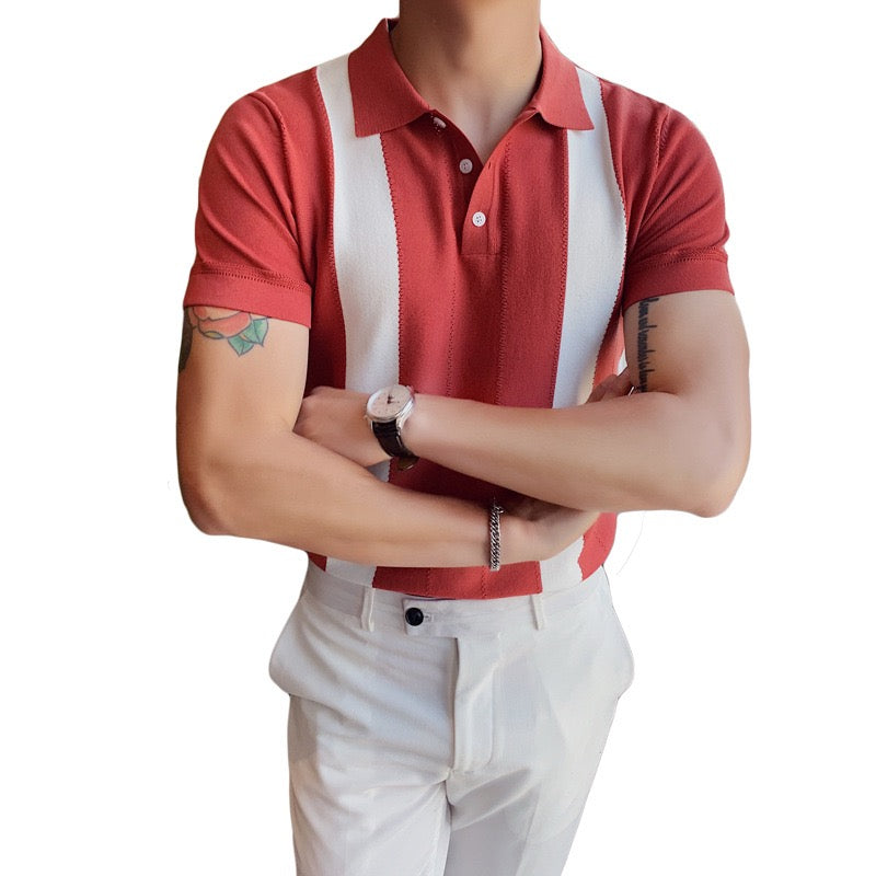 Summer Sportsman Short-sleeved Knitted Casual POLO Shirt